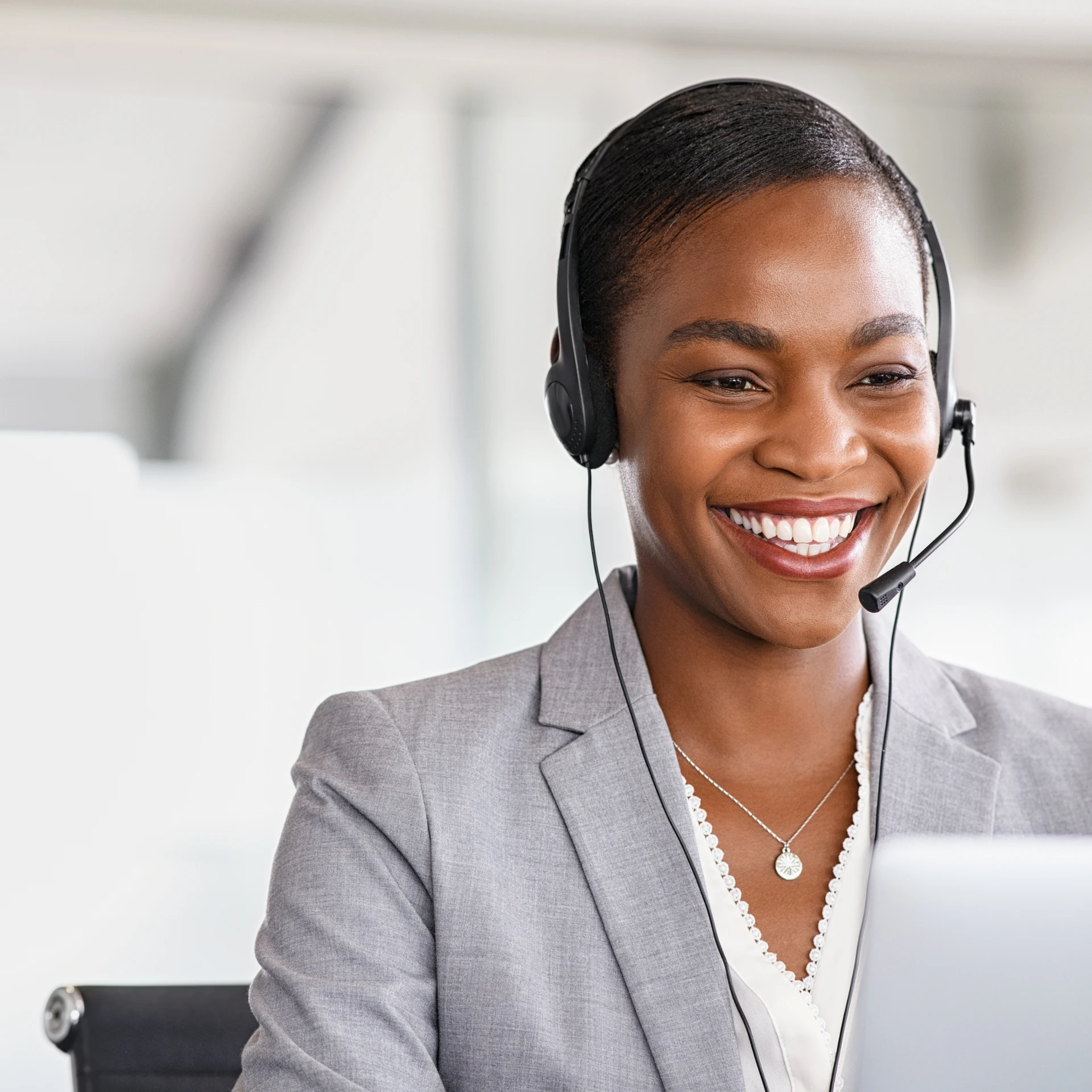 Travel Insurance Agent wearing headset